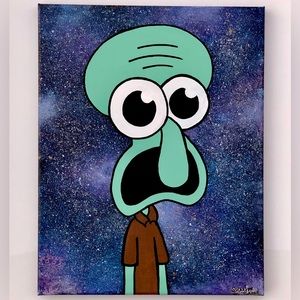 Spaced Out Squidward - Chartoon Art